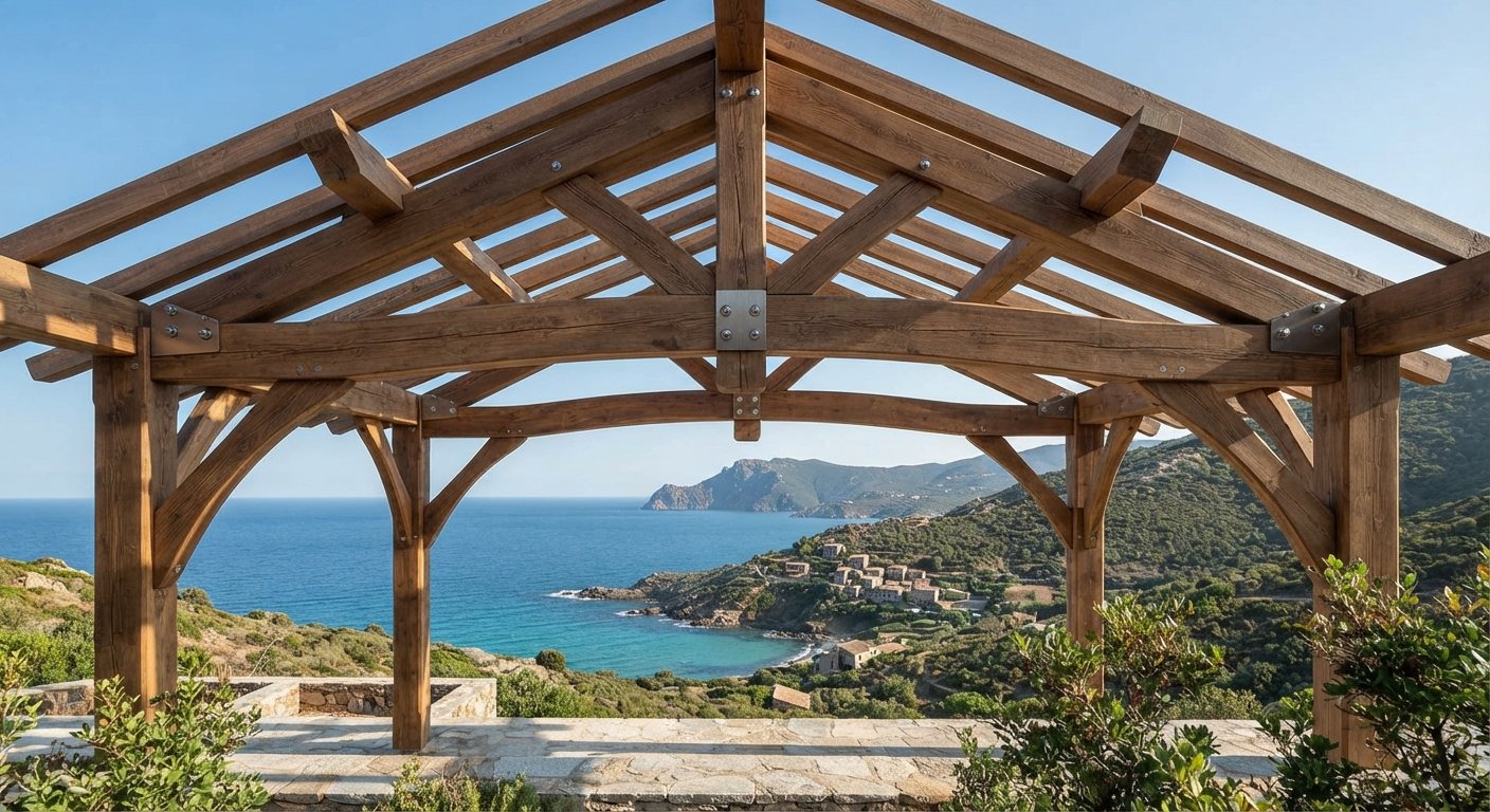 Charpente bois et air marin en Corse-du-Sud : quels matériaux choisir pour durer